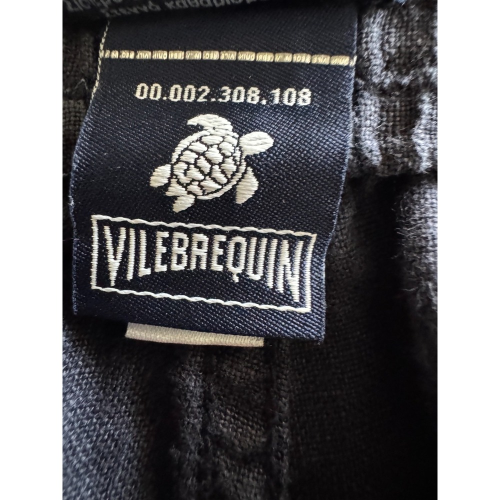 Vilebrequin Mens XXL 100% Linen Pull‑On Pants 33" Inseam Navy Blue Cargo Morocco - Picture 6 of 12